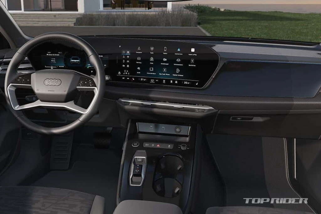 The new Audi A5 looks like this, the dashboard is ’empty’